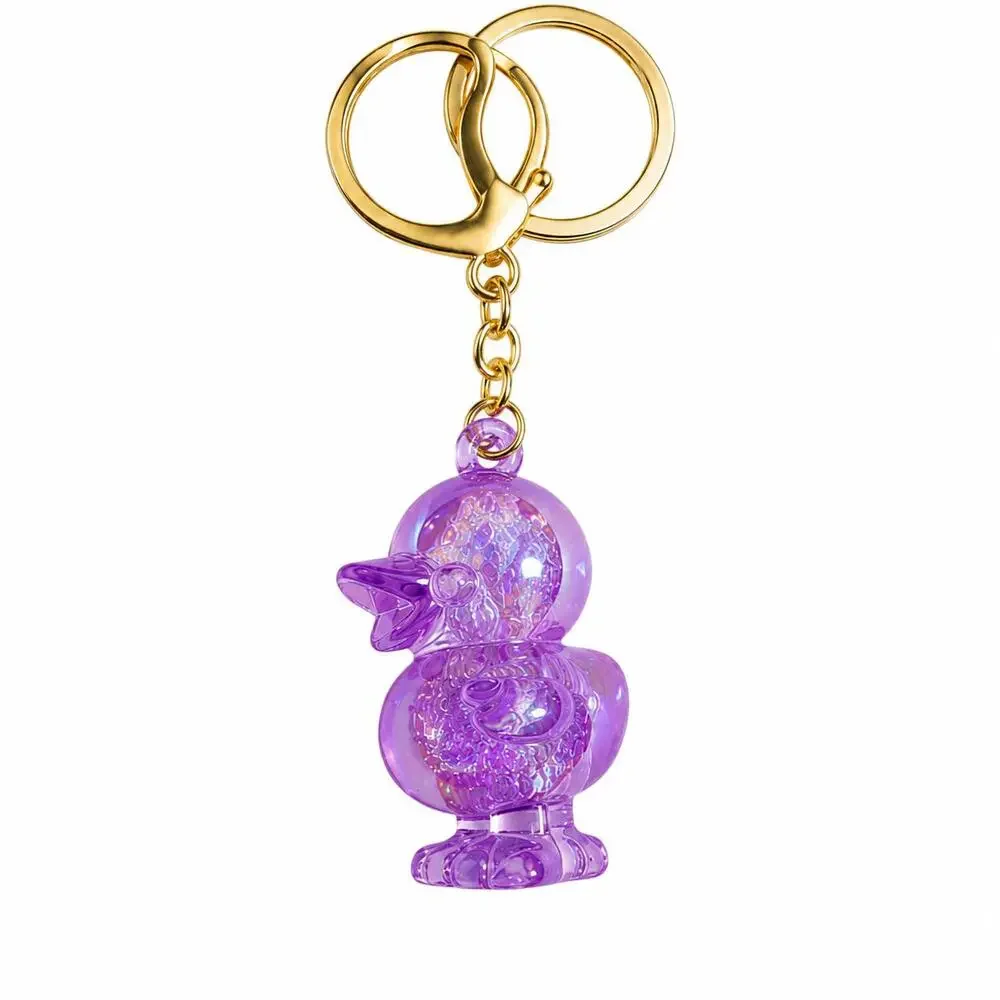 Iridescent Duck Keychain – Glossy Acrylic Bag Charm